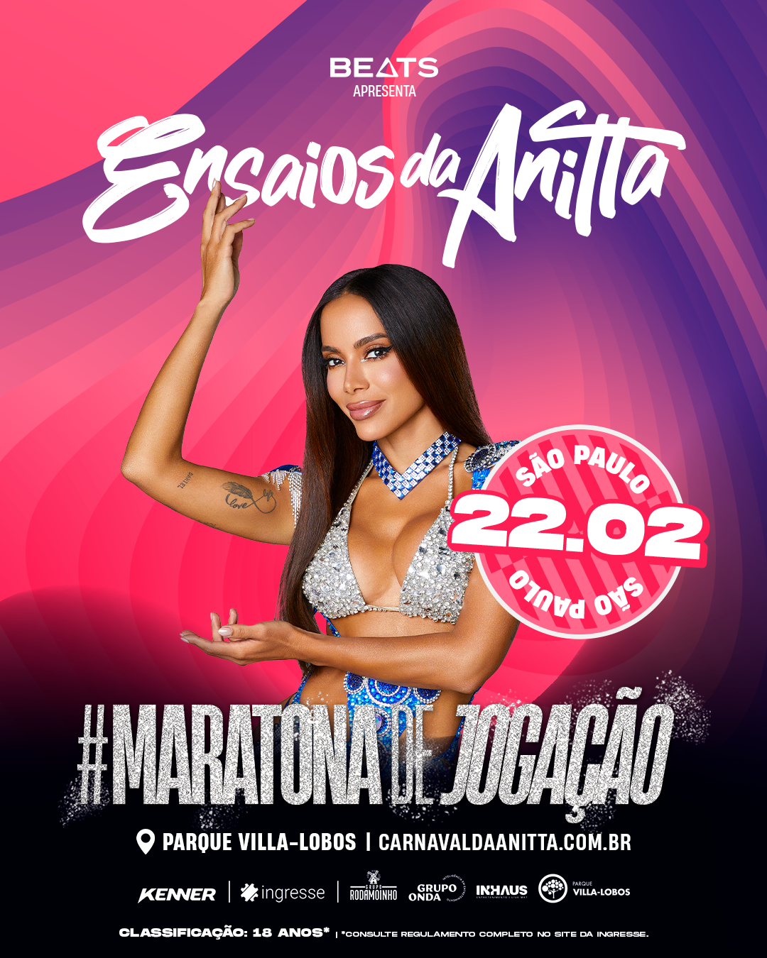 Cartaz do evento Ensaios da Anitta